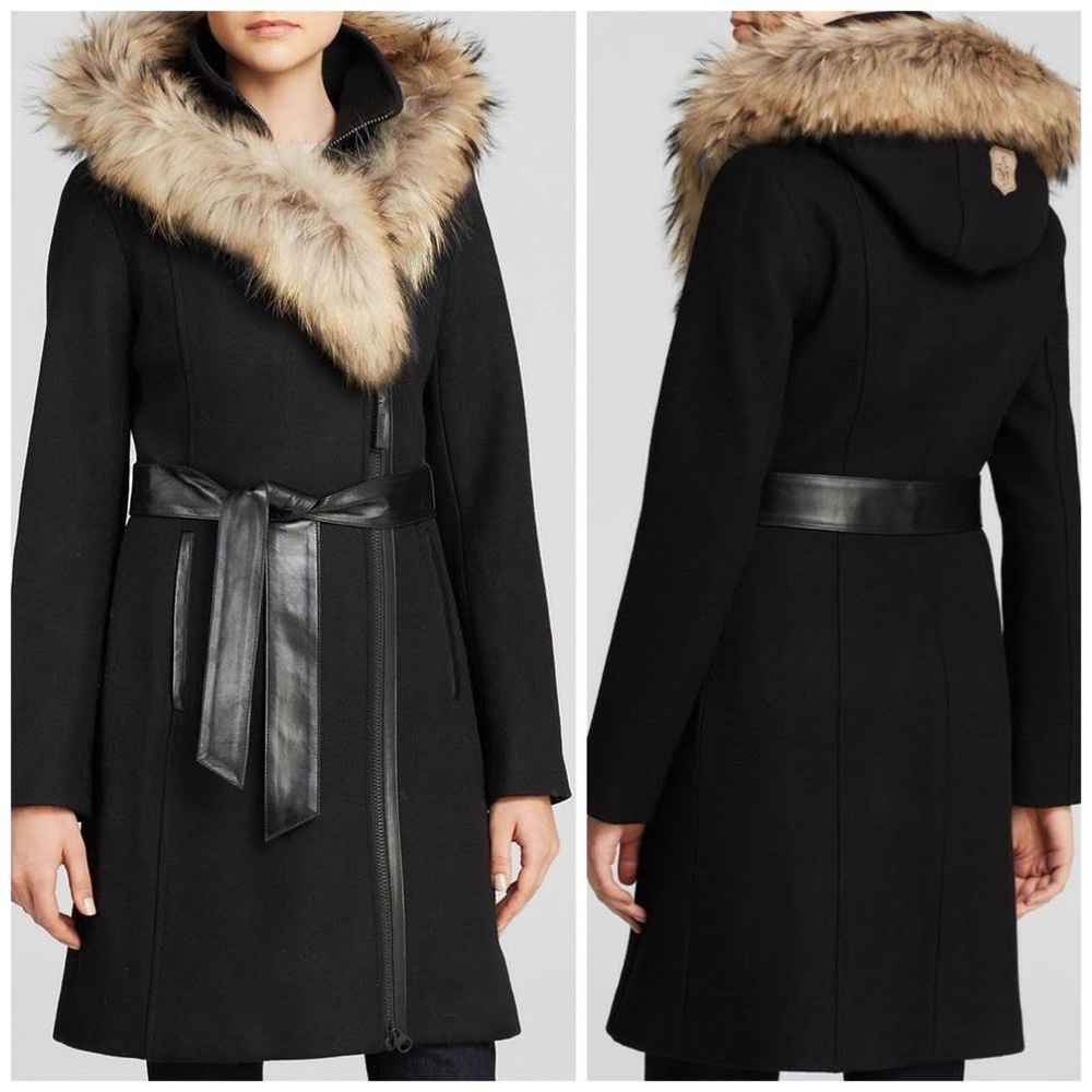 Mackage Montreal Wool coat with hooded fur